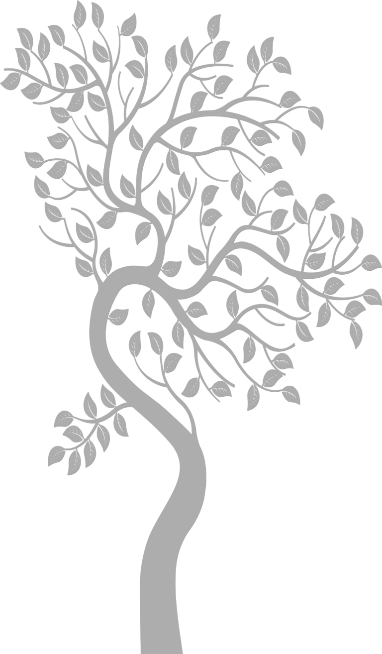 decorative outline of a tree